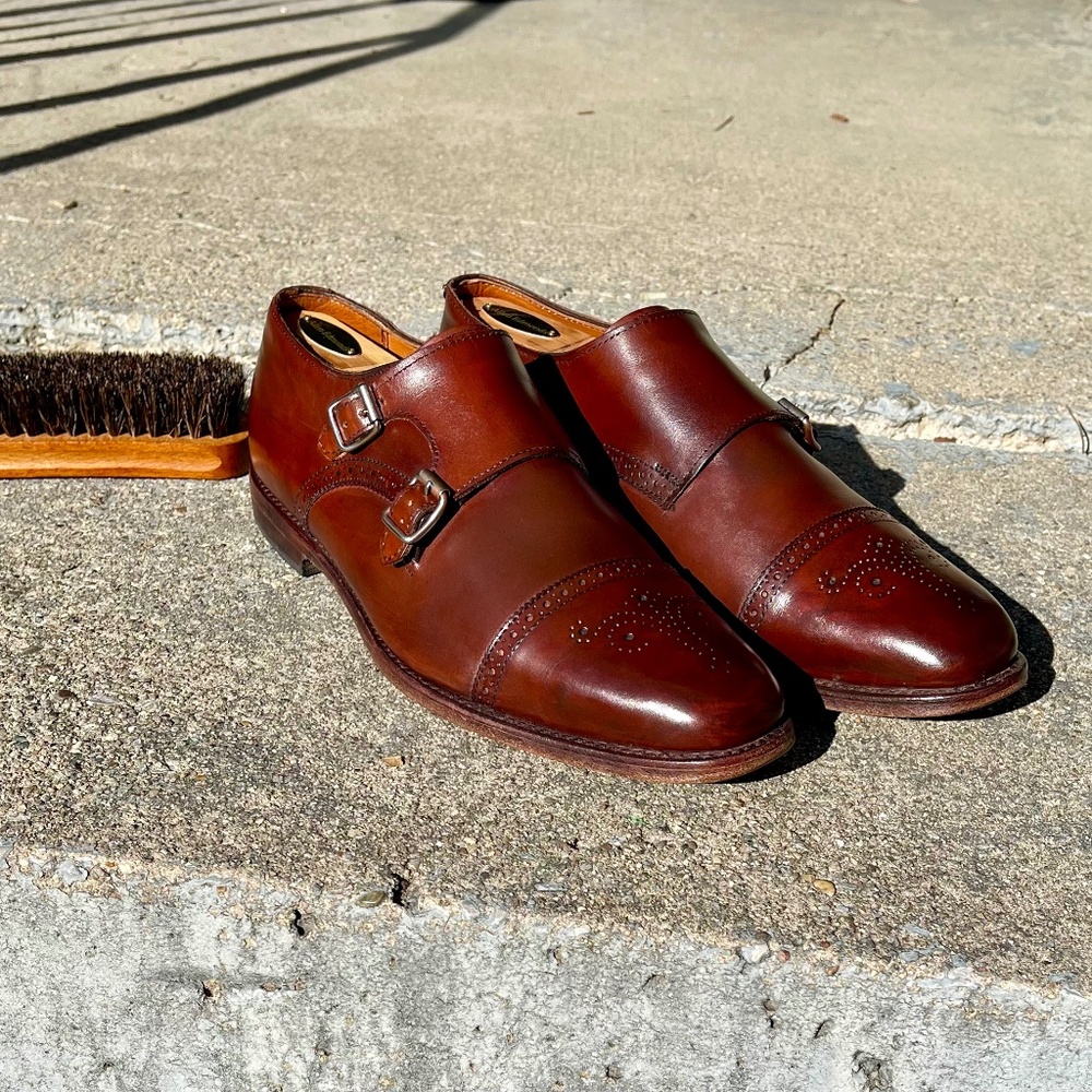 Allen Edmonds St. John’s Double Monk Strap – Chili – Made in USA – 11D